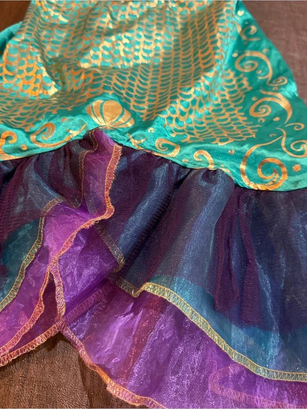 Disney Ariel Little Mermaid Dress Up Costume Sz 4-6x - Picture 5 of 7
